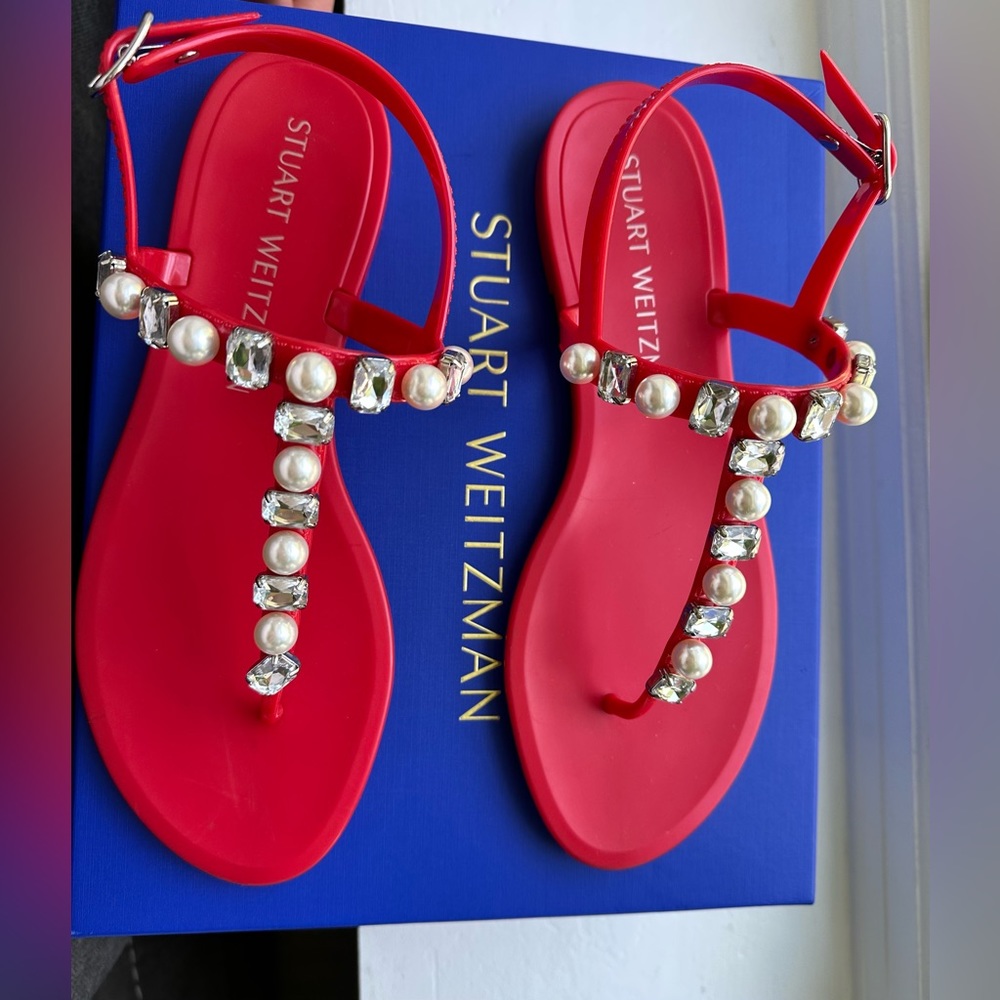 Stuart Weitzman Goldie Crystal Jelly
Sandals!!!